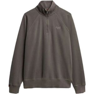 Superdry - Essential Logo - Sweatshirt - Grijs - Met Halve Rits