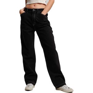 Superdry Contrast Carpenter Jeans Zwart 28 / 32 Vrouw