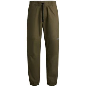 HUGO - Gibor242 - Broek - Zwart - Taps Toelopende Pasvorm, Trekkoord, 100% Katoen