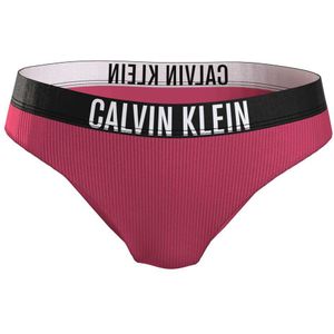 Calvin Klein Bikinibroekje met Ribstructuur Fuchsia