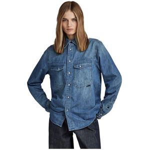 G-star Dakota Regular Ev Long Sleeve Shirt Blauw XL Man