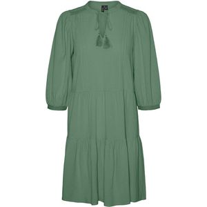Vero Moda Pretty 3/4 Sleeve Dress Groen L Vrouw