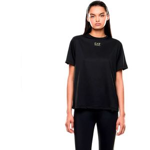 EA7voor vrouwen. 7W000583_AF15723 Ventus7 T-shirt zwart (3XL), Casual, Sportief, Meerdere sporten, Polyester, Korte mouwen