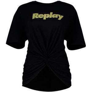 Replay W3559 Short Sleeve T-shirt Zwart 2XS Vrouw