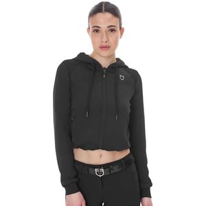 Equestro Scuba Cropped Sweatshirt Met Rits