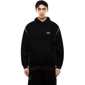 Ea7 Emporio Armani Natural Ventus 7 Stitching Hoodie