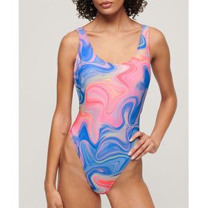 Superdry Print Scoop Back Swimsuit Veelkleurig XS Vrouw