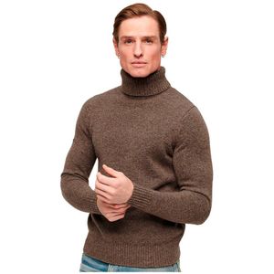 Superdry Brushed Roll Neck Sweater Bruin M Man