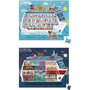 Prachtige kartonnen puzzels - Cruise thema (100 en 200 stukjes)