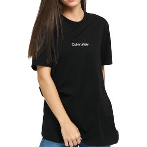 Calvin Klein Short Sleeve Crew Neck Sweatshirt Blauw M Vrouw