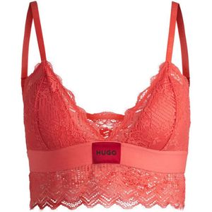 HUGO Womenswear - Bralette - Rood - Kanten Randen - Verstelbare Bandjes