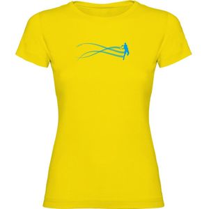 Kruskis Tennis Estella Short Sleeve T-shirt Geel XL Vrouw