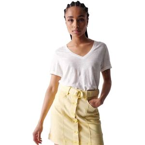 Salsa Jeans 21007531 T-shirt Met Korte Mouwen En V-hals