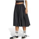 Adidas Ribbon Pleated Maxi Skirt Rokken Dames - Zwart - Maat 36 - Poly Mesh