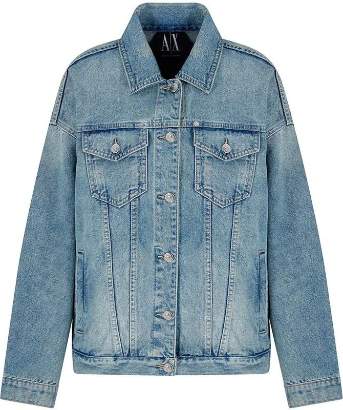 Armani Exchange - XW000902AF10869MB001 - Spijkerjasje - Blauw - Casual - Katoen - Denim