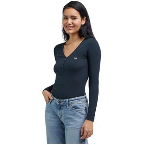 Lee Ls Henley T-shirt Met Lange Mouwen En V-hals