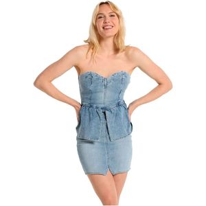 Lois - 448012610 - Spijkerjurkje - Blauw - Kort - Off the Shoulder