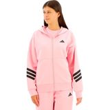 adidas - Hoodie - Zwart - Katoenmix - Geribbelde Details