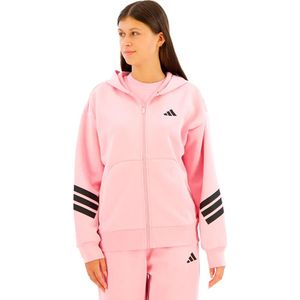 adidas - Hoodie - Zwart - Katoenmix - Geribbelde Details