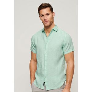 Superdry Studios Casual Linen Short Sleeve T-shirt Groen S Man