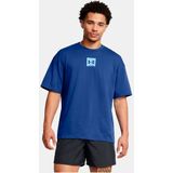 Under Armour - Heavyweight Os Sm Box - T-shirt - Blauw - Katoenmix