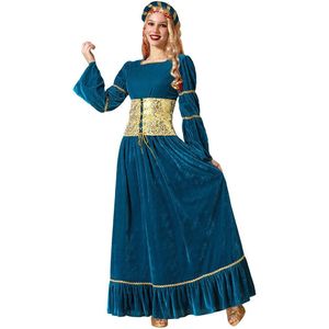 Atosa Medieval Queen Woman Custom Blauw M-L