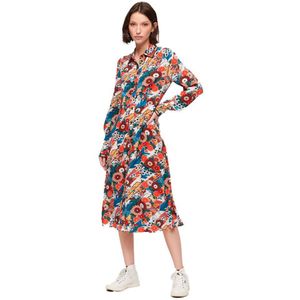Superdry Printed Short Sleeve Midi Dress Veelkleurig XS Vrouw
