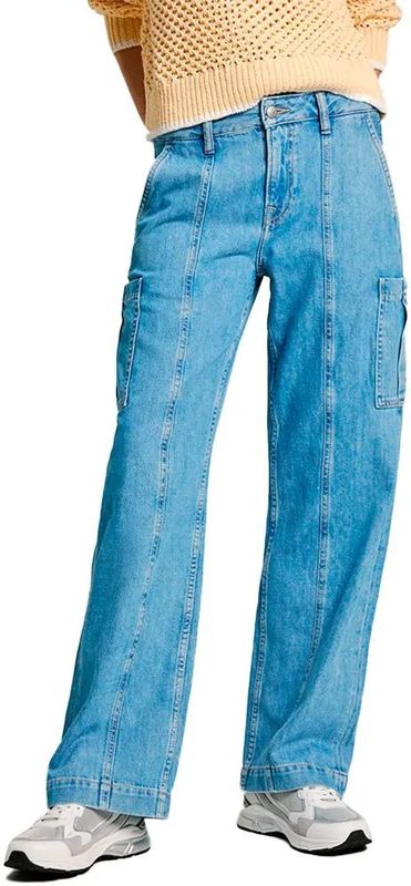 Pepe Jeans - PL204715 - Cargobroek - Blauw - Losse Pasvorm - Hoge Taille