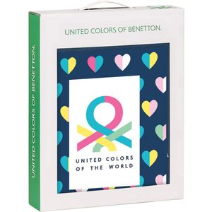 Safta Benetton Hearts Gift Set Notebook Blauw