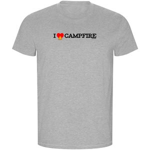 Kruskis I Love Campfire Eco Short Sleeve T-shirt Grijs 3XL Man