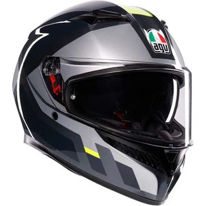 AGV - K3 E2206 MPLK - Integraalhelm - Grijs Geel Fluo - Thermoplastisch