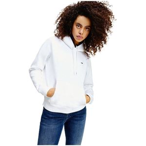 Tommy Jeans Regular Hoodie Wit 2XS Vrouw