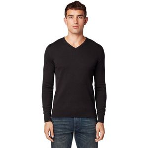 Tom Tailor 1012820 V Neck Sweater Zwart XL Man