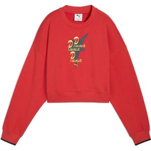 PUMA - Oversized Crewneck - Zwart - French Terry - Gerecycled Katoen
