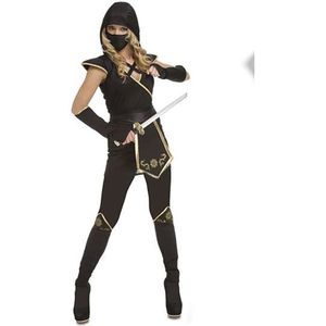Viving Costumes Black Ninja Woman Custom Zwart S