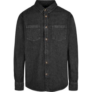 Build Your Brand - Denim Overhemd - Blauw - Met Lange Mouwen