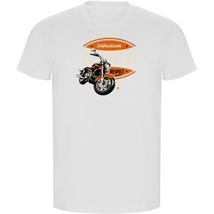 Kruskis Biker Enthusiasm Eco Short Sleeve T-shirt Wit S Man