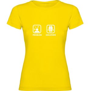 Kruskis Problem Solution Padel Short Sleeve T-shirt Geel XL Vrouw