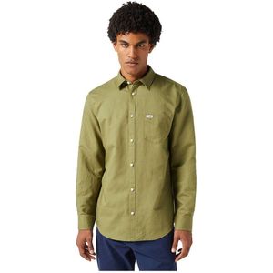 Wrangler 112352134 1 Pkt Long Sleeve Shirt Groen S Man