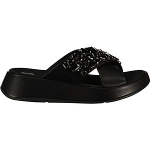 Fitflop F-mode Jewel-deluxe Leather Flatform Cross Slippers