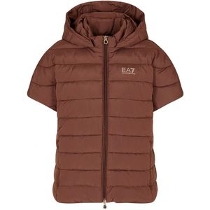 EA7 - Train Core - Damesjack - Bruin - Korte Mouwen - Lichtgewicht Nylon