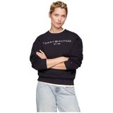 Tommy Hilfiger Mdrn Corp Logo Regular Fit Sweatshirt Zwart S Vrouw
