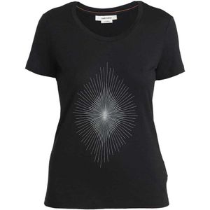 Icebreaker Merino 150 Tech Lite Iii Scoop Light Forms Short Sleeve T-shirt Zwart S Vrouw