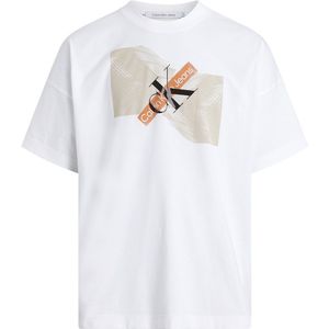 Calvin Klein Jeans Skyscraper Urban Graphic Short Sleeve T-shirt Wit L Man