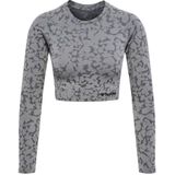 Hummel - Hmlmt Pi Seamless Crop T-Shirt - Sharkskin - Longsleeve