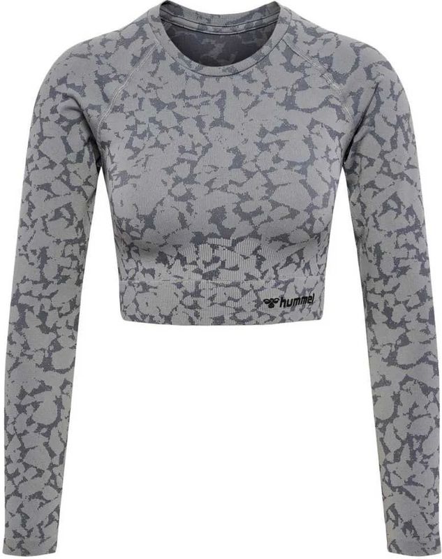 Hummel - Hmlmt Pi Seamless Crop T-Shirt - Sharkskin - Longsleeve