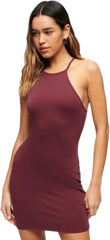 Superdry Strappy Recer Jersey Mouwloze Korte Jurk