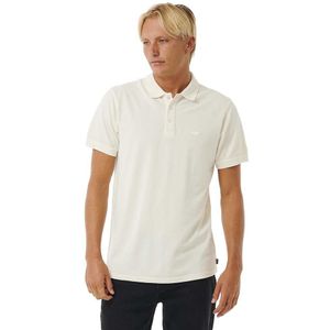 Rip Curl Faded Short Sleeve Polo Beige M Man