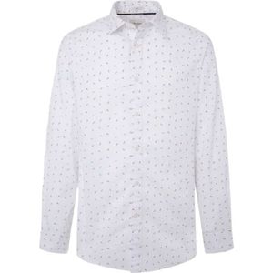 Pepe Jeansvoor mannen. PM308718 Meir overhemd wit (L), Casual, Lange mouwen, Biologisch katoen, Duurzaam