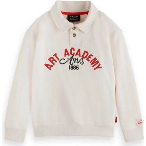 Scotch & Soda Relaxed Fit Front Artwork Lange Mouw Poloshirt